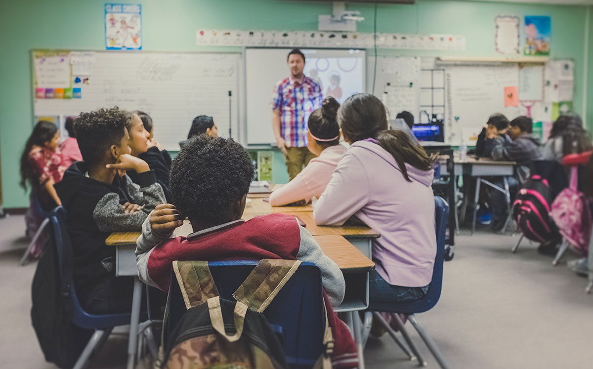 Photo of children in school classroom